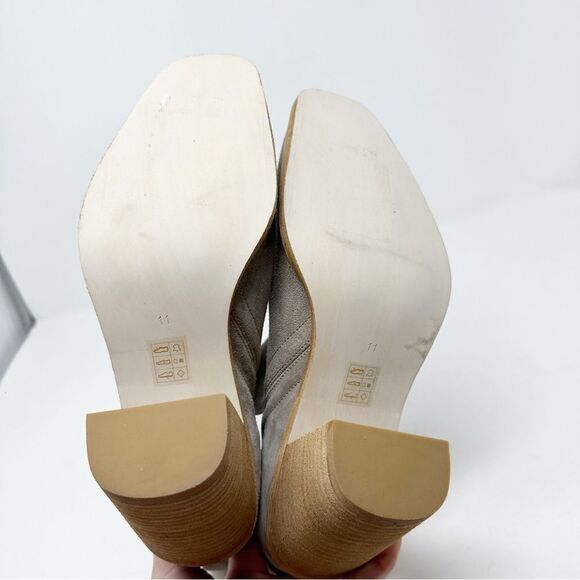 Jeffery Campbell Suede Square Toe Grey Ankle Boots 11 - Picture 6 of 6